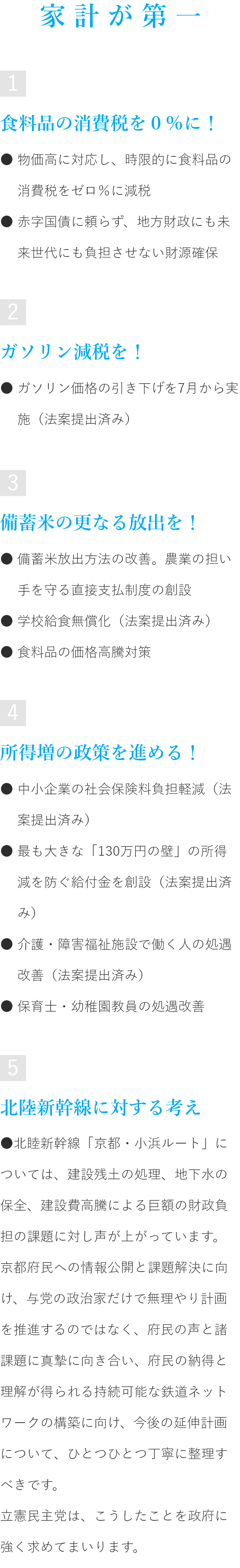 山本わかこの政策