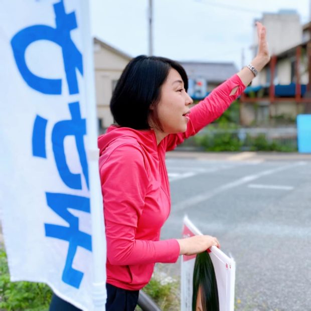 今朝も福知山市内でご挨拶。この後、京丹後市内に向かいます。