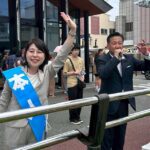 「福山哲郎参議院議員」と出町柳駅での街頭演説